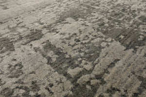 8x10 Tone on Tone Gray, , Color Hand Loomed Sherpa Wool and Silk Modern Oriental Rug