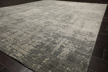 8x10 Tone on Tone Gray, , Color Hand Loomed Sherpa Wool and Silk Modern Oriental Rug