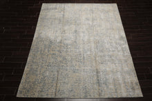 8x10 Gray, Beige, Slate Color Hand Loomed Sherpa Wool and Silk Modern Oriental Rug