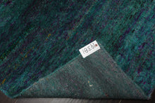 4x6 Turquoise, Purple, Gold Color Hand Knotted Gabbeh Silk Contemporary Oriental Rug