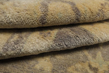 9x12 Gray, Ivory, taupe Color Hand Knotted Oushak New Zealand Wool Transitional Oriental Rug