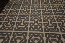 9x12 Beige, Gray, Color Hand Woven Flatweave Wool Contemporary Oriental Rug