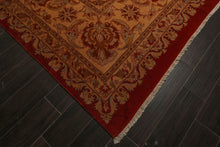 11x16 Burnt Orange, Light Gold, Mint Color Hand Knotted Tabriz wool Traditional Oriental Rug