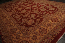 11x16 Burnt Orange, Light Gold, Mint Color Hand Knotted Tabriz wool Traditional Oriental Rug