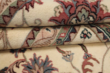 12x15 Ivory, Rose, Sage Color Hand Knotted Kashan wool Traditional Oriental Rug