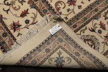 12x15 Ivory, Rose, Sage Color Hand Knotted Kashan wool Traditional Oriental Rug