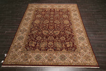 9'2" x 12' Hand Knotted 100% Wool Agra Superfine Oriental Area Rug Burgundy