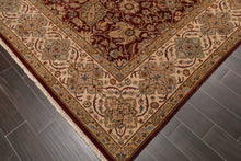 9'2" x 12' Hand Knotted 100% Wool Agra Superfine Oriental Area Rug Burgundy