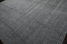 12x15 Gray, Slate, Brown Color Hand Knotted Ribbed Wool Contemporary Oriental Rug