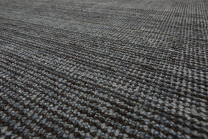 12x15 Gray, Slate, Brown Color Hand Knotted Ribbed Wool Contemporary Oriental Rug