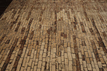 10x14 Beige, Tan, Brown Color Hand Knotted Peshawar Wool Traditional Oriental Rug