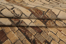 10x14 Beige, Tan, Brown Color Hand Knotted Peshawar Wool Traditional Oriental Rug