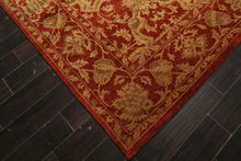 9x12 Burnt Orange, Gold, Olive Color Hand Knotted Jaipur Wool Transitional Oriental Rug