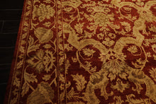 9x12 Burnt Orange, Gold, Olive Color Hand Knotted Jaipur Wool Transitional Oriental Rug