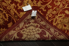 9x12 Burnt Orange, Gold, Olive Color Hand Knotted Jaipur Wool Transitional Oriental Rug