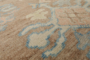 3x5 Ivory, Blush, Blue Color Hand Knotted Turkish Wool Arts & Crafts/Mission Oriental Rug