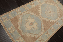 3x5 Camel, Ivory, Aqua Color Hand Knotted Turkish Wool Arts & Crafts/Mission Oriental Rug