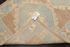 3x5 Camel, Ivory, Aqua Color Hand Knotted Turkish Wool Arts & Crafts/Mission Oriental Rug