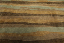 9x12 Taupe, Brown, Mint Color Hand Knotted Tibetan Wool Modern & Contemporary Oriental Rug