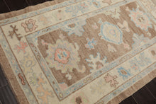 3x5 Camel, Ivory, Blush Color Hand Knotted Turkish Wool Arts & Crafts/Mission Oriental Rug