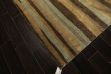 9x12 Taupe, Brown, Mint Color Hand Knotted Tibetan Wool Modern & Contemporary Oriental Rug