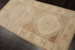 3x5 Beige, Brown, Slate Color Hand Knotted Turkish Wool Arts & Crafts/Mission Oriental Rug
