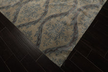 10x14 Silver, Gray, Blue Color Hand Knotted Tibetan Wool Transitional Oriental Rug