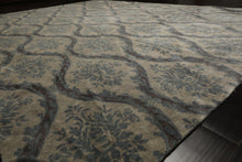 10x14 Silver, Gray, Blue Color Hand Knotted Tibetan Wool Transitional Oriental Rug