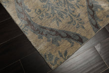 10x14 Silver, Gray, Blue Color Hand Knotted Tibetan Wool Transitional Oriental Rug