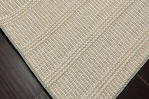 Multi Size Beige Sage Color Hand Loomed Flatweave Wool Modern Oriental Rug
