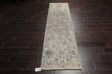 LoomBloom 2'6''x8' Beige Hand Knotted Distressed Quality Traditional Distressed Wool Oriental Area Rug