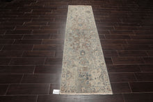LoomBloom 2'6''x8' Beige Hand Knotted Distressed Quality Traditional Distressed Wool Oriental Area Rug
