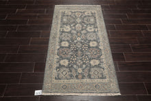 LoomBloom 3'x5' Slate Hand Knotted Distressed Quality Traditional Distressed Wool Oriental Area Rug