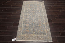 LoomBloom 3'x5' Slate Hand Knotted Distressed Quality Traditional Distressed Wool Oriental Area Rug