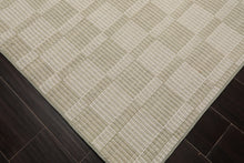 Multi Size Green White Color Hand Loomed Flatweave Wool Modern Oriental Rug