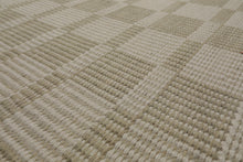 Multi Size Green White Color Hand Loomed  Wool Modern Oriental Rug