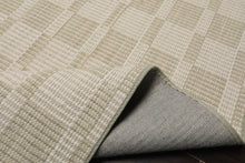 Multi Size Green White Color Hand Loomed Flatweave Wool Modern Oriental Rug