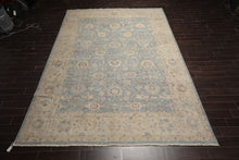 LoomBloom 10'x14' Blue Hand Knotted Traditional Distressed Wool Oriental Area Rug