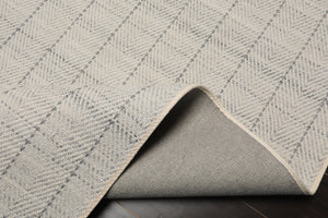 Multi Size Ivory  Gray Color Hand Loomed Flatweave Wool Contemporary Oriental Rug