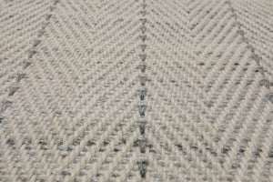 Multi Size Ivory  Gray Color Hand Loomed Flatweave Wool Contemporary Oriental Rug