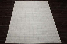 Multi Size Ivory  Gray Color Hand Loomed  Wool Geometric Oriental Rug