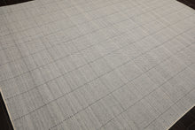 Multi Size Ivory  Gray Color Hand Loomed  Wool Geometric Oriental Rug