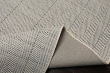 Multi Size Ivory  Gray Color Hand Loomed  Wool Geometric Oriental Rug