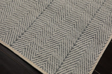 Multi Size Ivory  Gray Color Hand Loomed  Wool Geometric Oriental Rug