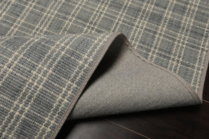 Multi Size Slate Ivory Color Hand Woven Flatweave Wool Modern Oriental Rug