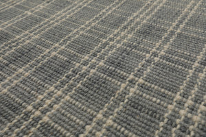 Multi Size Slate Ivory Color Hand Woven Flatweave Wool Modern Oriental Rug