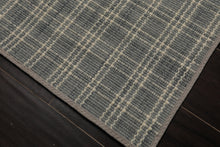 Multi Size Slate Ivory Color Hand Woven Flatweave Wool Modern Oriental Rug