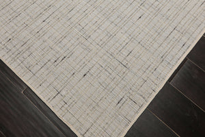 Multi Size Ivory  Gray Beige Color Hand Loomed Flatweave Wool and Polyster Modern Oriental Rug