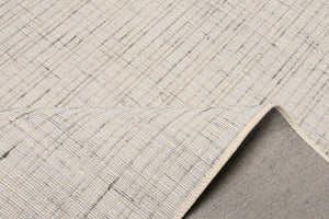 Multi Size Ivory  Gray Beige Color Hand Loomed Flatweave Wool and Polyster Modern Oriental Rug