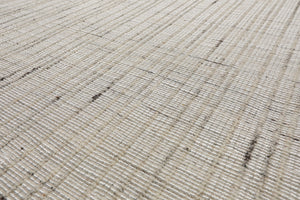 Multi Size Ivory  Gray Beige Color Hand Loomed Flatweave Wool and Polyster Modern Oriental Rug